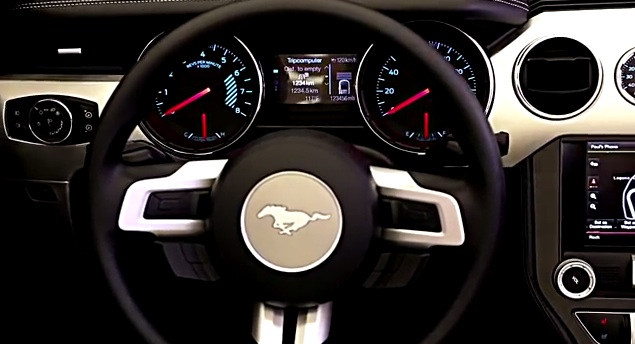 The interior of the 2015 Ford Mustang