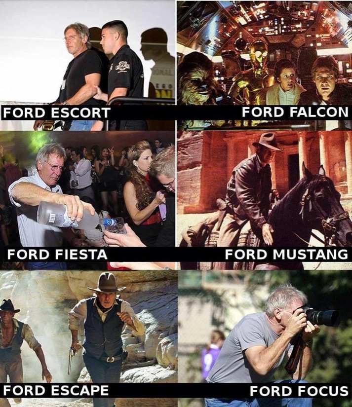 Harrison Ford through the phases