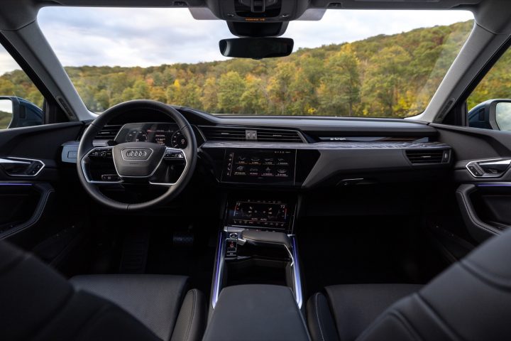 The 2025 Audi A5 cockpit will draw inspiration from the 2024 Q8 e-tron, shown here.