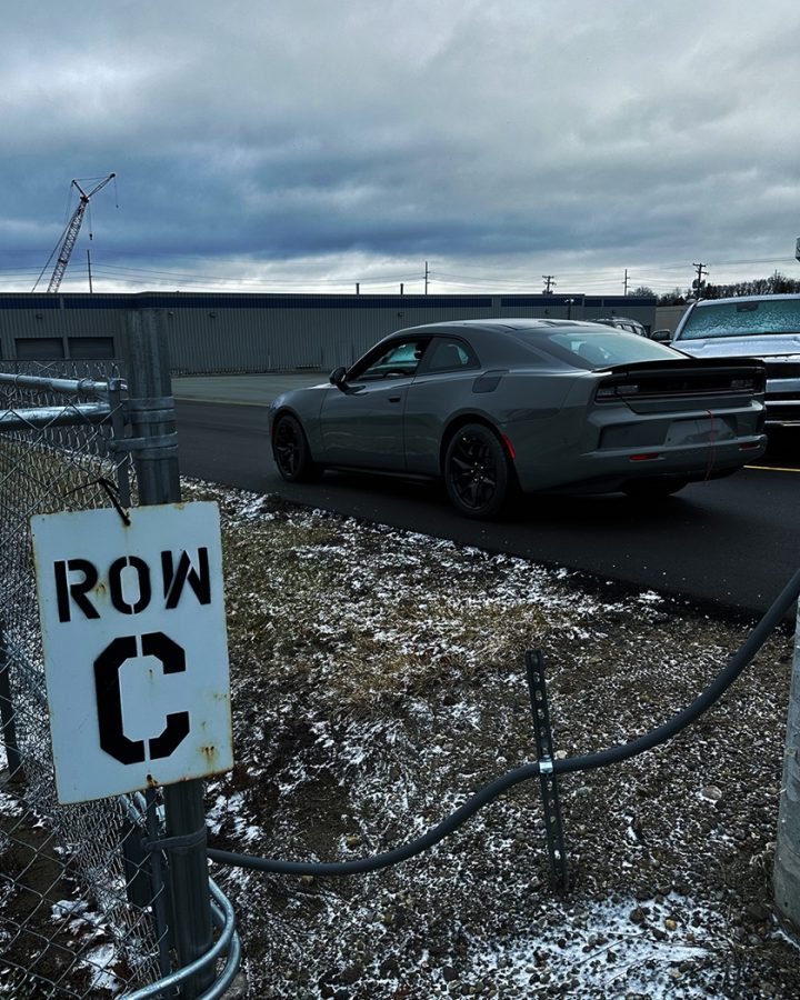 A teaser of the next-gen Dodge Charger muscle car